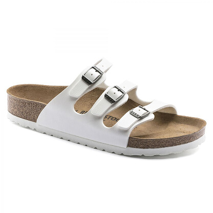 BIRKENSTOCK Women's Florida White Birko-Flor Sandal (regular width) - 1016765