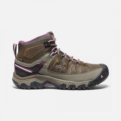 KEEN Women's Targhee III Mid Waterproof Hiking Boot Weiss/Boysenberry - 1018178