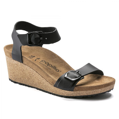 Papillio by BIRKENSTOCK Women's Soley Black Leather (narrow width) - 1018522