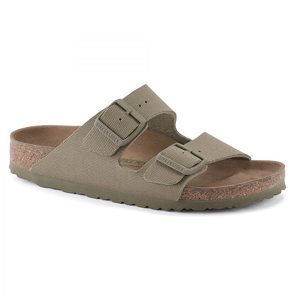 BIRKENSTOCK Women's Arizona Vegan Faded Khaki Canvas (narrow width) - 1024065