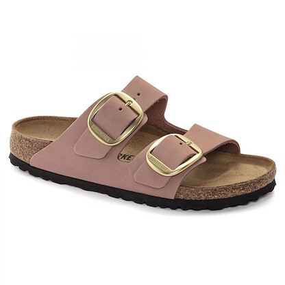BIRKENSTOCK Women's Arizona Big Buckle Old Rose Nubuck (narrow width) - 1024074
