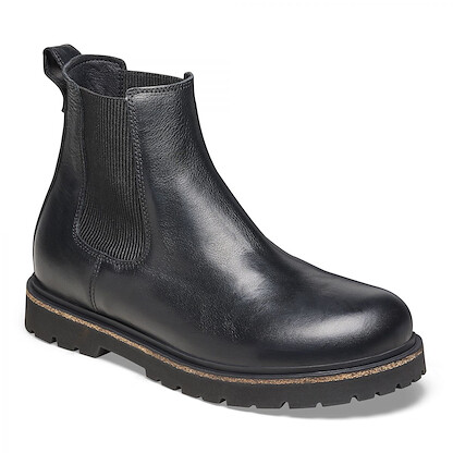 BIRKENSTOCK Women's Highwood Slip On Boot Black Leather (regular width) - 1025791