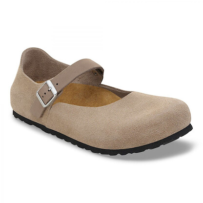 BIRKENSTOCK Women's Mantova Taupe Suede (narrow width) - 1030432