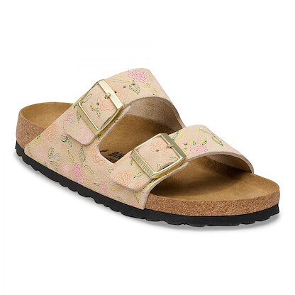 BIRKENSTOCK Women's Arizona Sandcastle Flower Print Suede (narrow width) - 1031694