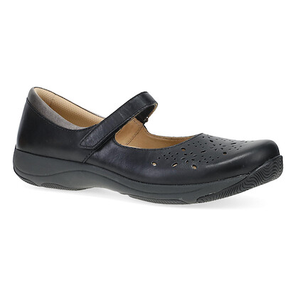 Dansko Women's Stacy Wide Black Waxy Burnished Leather - 10402020200