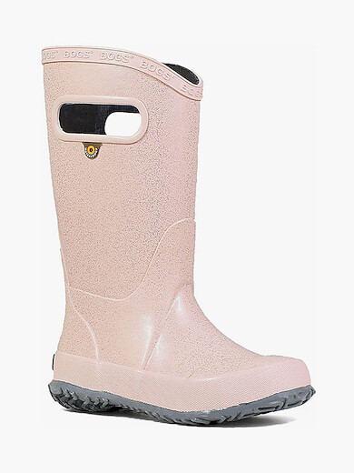 BOGS Girl's Rainboot Glitter Rain Boots Rose Gold - 72399-689
