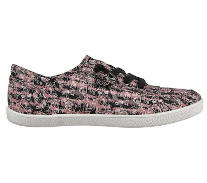 Skechers Women's BOBS B Cute Fur-Tastic Sneakers Black/Purple - 113641-BKPR