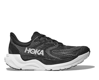 HOKA Women's Arahi 8 Wide Running Shoes Black/White - 1168711-BWHT