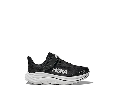 Hoka Unisex Little Kid's Clifton 10 Running Shoe Black/White - 1168873-BWHT