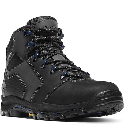 DANNER WORK Men's 4.5" Vicious Composite Toe Waterproof Work Boot Black/Blue - 13864