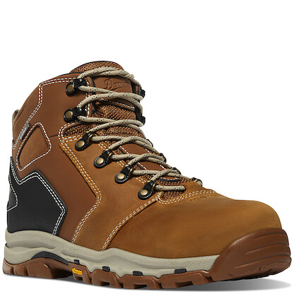 DANNER WORK Men's 4.5" Vicious Composite Toe Waterproof Work Boot Tan/Black - 13886