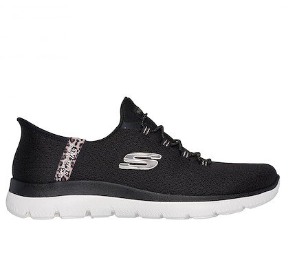 Skechers Women's Slip-Ins: Summits - Leopard Chic Sneakers Black/Multi - 150275-BKMT