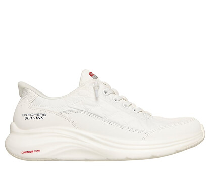 Skechers Womens Contour Foam - Cozy Fit Hands Free Slip-Ins White - 150404-WHT