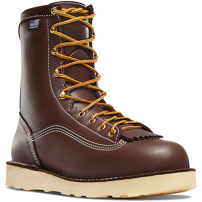 DANNER WORK Men' 8"s Power Foreman Soft Toe EH Waterproof Work Boot Brown - 15200