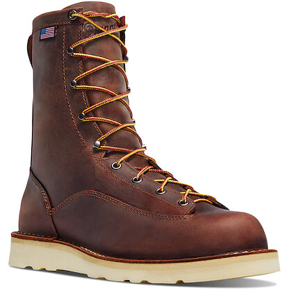 DANNER WORK Men's 8" Bull Run Soft Toe EH Work Boot Brown - 15556