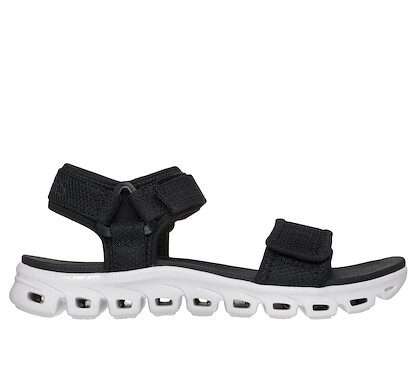 Skechers Women's Glide-Step Sandal New Flow Sport Sandal Black - 164059-BLK