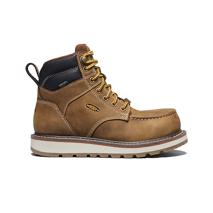 KEEN Utility Women's 6" Cincinnati Carbon Fiber Toe Waterproof Wedge Work Boot Belgian/Sandshell - 1023224