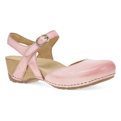 Dansko Womens Tiffani Pink Milled Burnished Leather - 1710331600