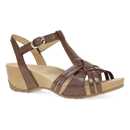Dansko Women's Tia Sandal Brown Milled Burnished Leather - 1715061600