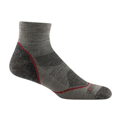 Darn Tough Men's Light Hiker Quarter Lightweight Hiking Sock Taupe - 1991-TAUPE