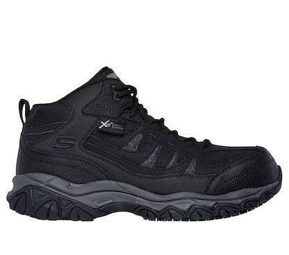 SKECHERS WORK Men's Holdredge - Thorem Composite Toe Internal Metatarsal Guard Puncture Resistant Work Boot Black - 200355-BLK