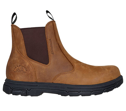 SKECHERS WORK x John Deere Men's Segment 2.0 - Eagle Oak Waterproof Composite Toe Chelsea Work Boot Brown - 256020-CDB
