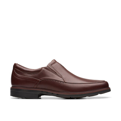 Clarks Men's Un Kendric Go Slip-On Mahogany Leather - 26179990