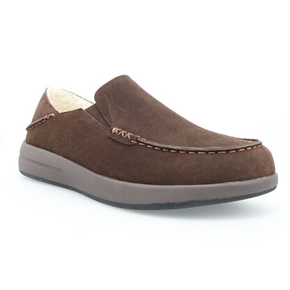 Propet Men's Edsel Slipper Brown Suede - MXX004SBR