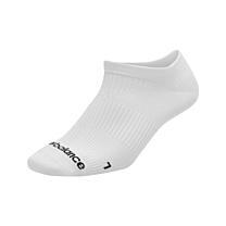 New Balance Unisex Run Foundation Flat Knit No Show Socks White (1 pair) - LAS55321-WT