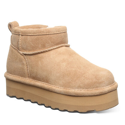 BEARPAW Unisex Youth Retro Shorty Iced Coffee Solid - 2940Y-245