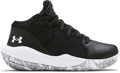 Under Armour Unisex Kids' Pre-School Jet '21 Basketball Shoe Black/White/White - 3024795-001