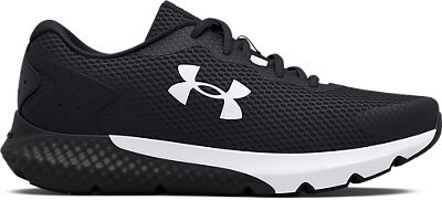 Under Armour Boys' Grade School UA Charged Rogue 3 Running Shoes Black/Black/White - 3024981-001