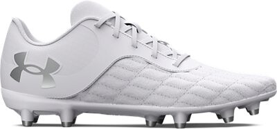 Under Armour Unisex Kids' UA Magnetico Select Jr 3.0 FG Soccer Cleats White/White/Metallic Silver - 3026748-100