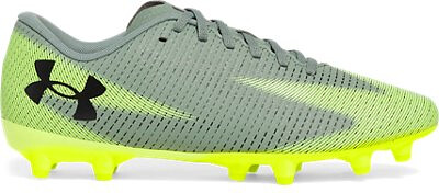 Under Armour Unisex UA Shadow Select 3 FG Soccer Cleat Silica Green/High Vis Yellow/Black - 3028291-348