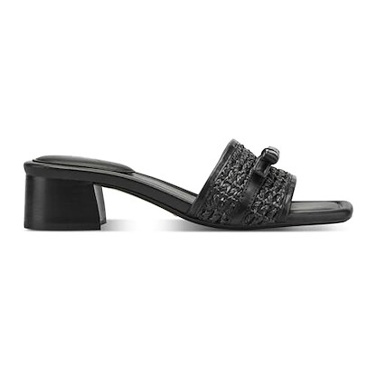 Rockport Women's Carsie Lock Heel Square Toe Black Sandals - W-Carsie2-BLK01