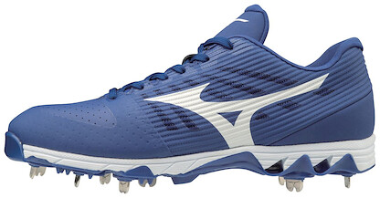 Mizuno Men's 9-Spike Ambition Low Baseball Cleats Royal/White - 320583.5200
