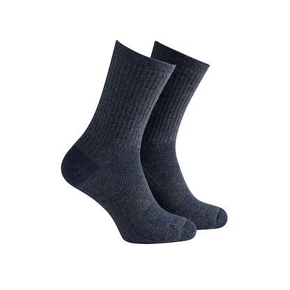 Wrightsock Unisex Hike Crew Double Layer Anti-Blister Socks Navy - 996.0201