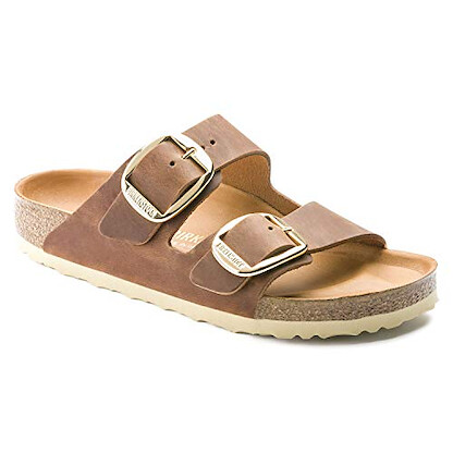 BIRKENSTOCK Women's Arizona Big Buckle Cognac Oiled Leather (regular width)  - 1011072