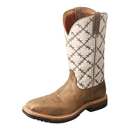 Twisted X Women's 11" Alloy Toe Lite Cowboy Western Work Boot White - WLCA001