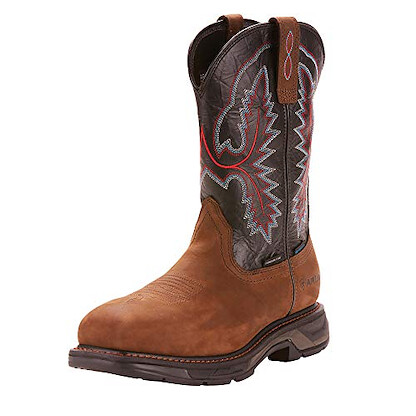 ARIAT WORK Men's 11" WorkHog XT Waterproof Carbon Toe Work Boot Oily Distressed Brown - 10024968