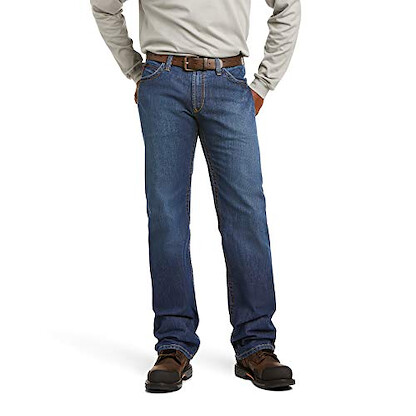 ARIAT WORK Men's Flame Resistant FR M4 Relaxed Basic Boot Cut Jean Flint - 10012552