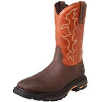 ARIAT WORK Men's 11" WorkHog Wide Square Toe Soft Toe Work Boot Dark Earth - 10005888