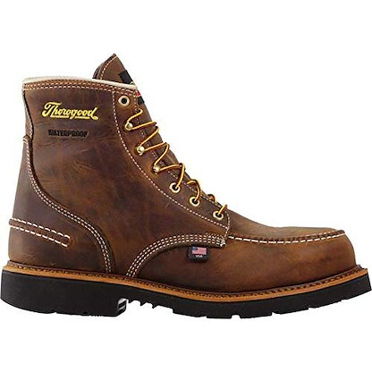 Thorogood Men's 1957 Series - 6" Moc Toe, MAXWear90 Waterproof Safety Toe Boot