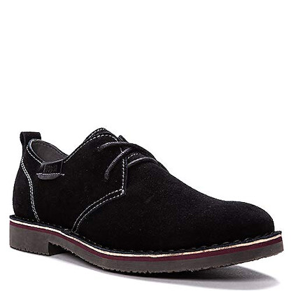 Propet Men's Finn Oxford Black Suede - MCX022SBLK