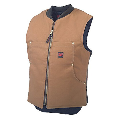 Tough Duck Men's Quilt Lined Vest Brown - 1937-BRN