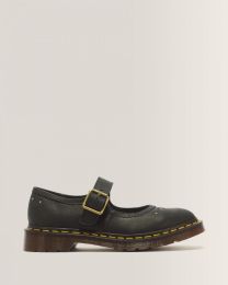 Dr Martens Women's Mary Jane Flower Black Crazy Horse Leather - 42391001