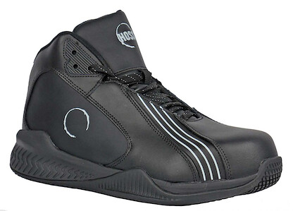 HOSS Men's Rim High Top Composite Toe EH Non-Metallic Work Shoe Black Action Leather - 50137