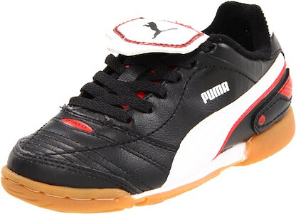 PUMA Unisex Kids' Esito Finale Jr Indoor Training Soccer Cleat Black/White/Red