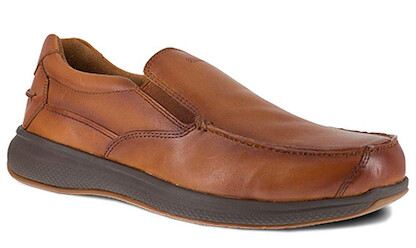 FLORSHEIM WORK Men's Bayside Steel Toe ESD Slip-On Work Shoe Cognac - FS2325