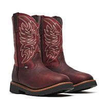 Thorogood Men's 11" American Heritage Soft Toe EH Waterproof Wellington Work Boot Chili/Crimson - 814-4322